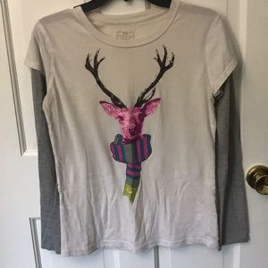 Nike Gray and White T-Shirt